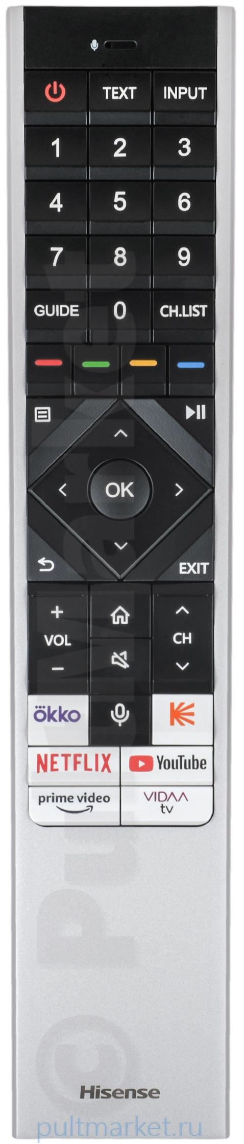 Пульт для Hisense ERF6Q64H металлический голосовой